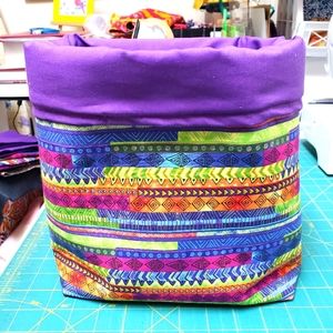 Hand-sewn Fabric Basket...would look nice in bathroom with guest towels, etc.